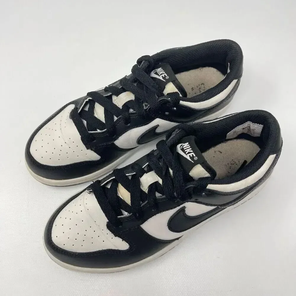 Nike Black White Dunk Low Sneaker Shoes CW1588-100 Kids Youth Size 3Y